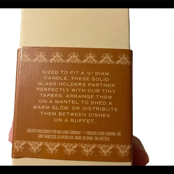 Williams Sonoma Acorn Taper Holder Amber - Picture 5 of 6